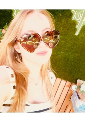 Lunettes de soleil coeur écaille