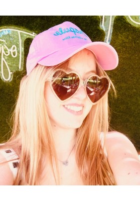 Lunettes de soleil coeur translucides beige