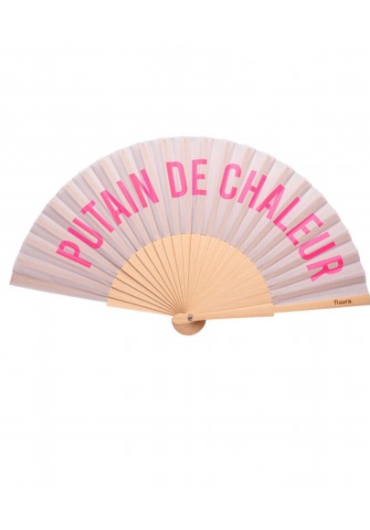 Eventail P***** de chaleur gris et rose