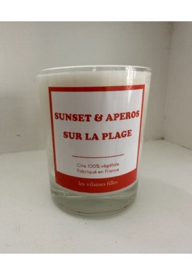 Bougie Sunset et apéros sur la plage