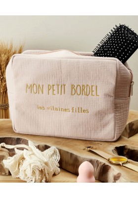 Trousse ou pochette été brodée