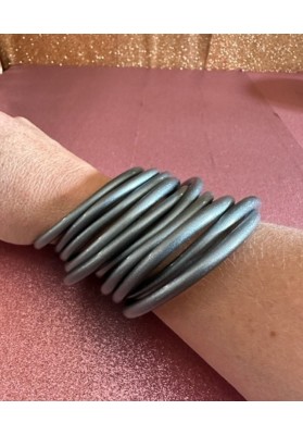 Bracelet jonc bouddhiste Anthracite