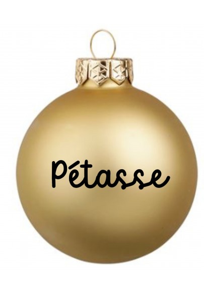 Boule de noël  Pétasse Doré Mate