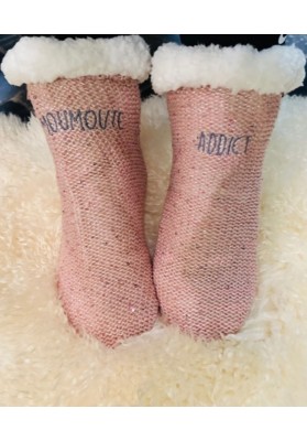 Chaussettes roses Moumoute addict