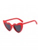 Lunettes de soleil coeur eighties rouges