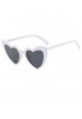 Lunettes de soleil coeur eighties blanches